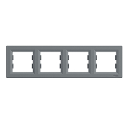 Рамка 4-постовая, горизонтальная, Schneider Electric ASFORA, сталь, ЕРН5800462
