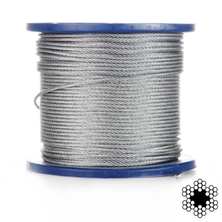 Трос оцинкований d-5 DIN 3060 (6х19) - 1