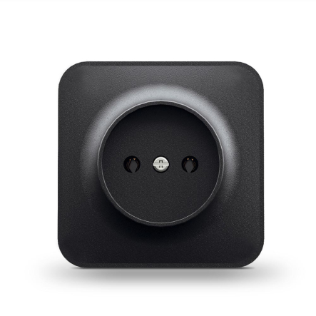 Розетка VIDEX BINERA, одинарна, зовнішня, чорний графіт, VF-BNS21-BG - 3