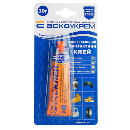 Клей универсальный эпоксидный (блистер) 1шт - 30г, АСКО-УКРЕМ A.HU-1-30 - 1