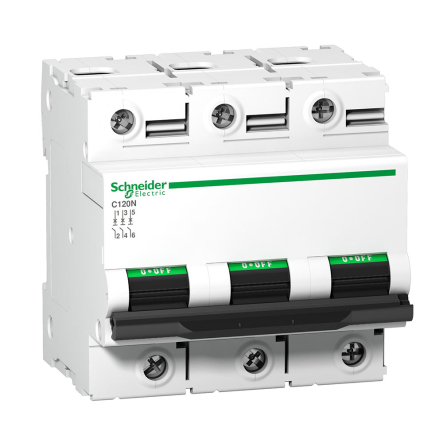 Автоматичний вимикач Schneider Electric C120N, 3Р, 125A, C, 6kА, A9N18369 - 1