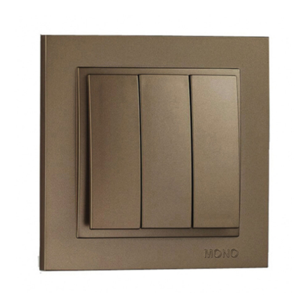 Вимикач 3кл. Mono Electric, DESPINA, бронза, 102-232322-114 - 1