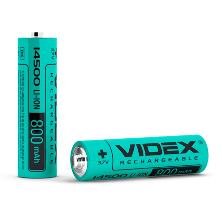 Аккумулятор литий-ионный VIDEX 14500-P (без защиты) 800mAh, 23810 - 1