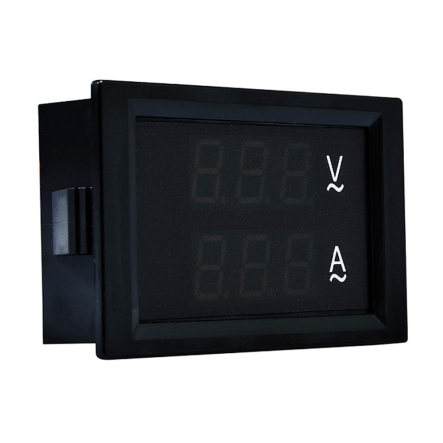 Амперметр+вольтметр цифровой AC 100А. AC 80-300В 70x40, ЦАВ-100 LB, A0190010130