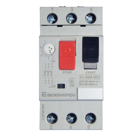 Автоматический выключатель защиты двигателя АСКО-УКРЕМ ВА-2005 М05, 0,63-1А, A0010050017 - 1