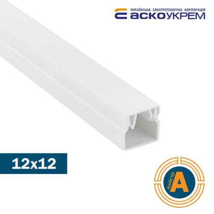 Канал кабельний 12х12/2м, STEP, АСКО-УКРЕМ, A0070050034 - 1