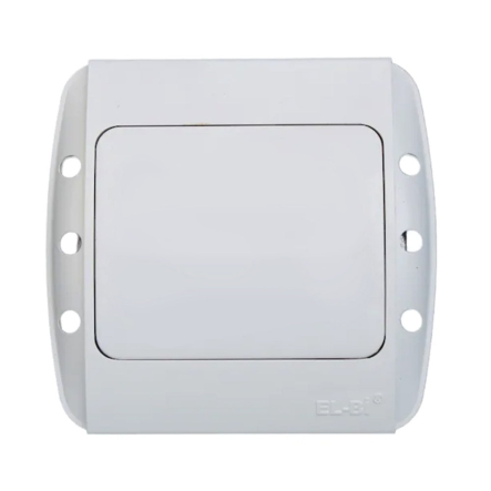 Розетка компьютерная ZIRVE EL-BI двойная, белая, (без вставок), 501-000200-248