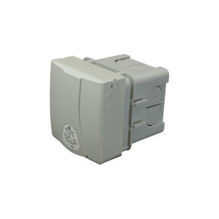 Розетка встраиваемая SEZ IZV 3243, с вмонтированной коробкой, IP 44 - 1