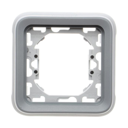 Рамка одинарна с суппортом Legrand Plexo, 069681, сіра - 1