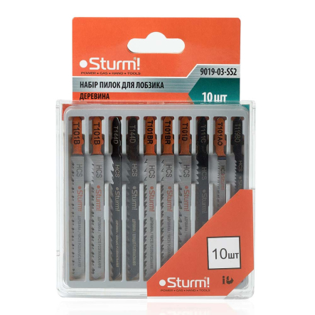 Пилки для лобзика Sturm 9019-03-SS2 (Набор) универсальный по дереву 10 шт. цена за 10шт!