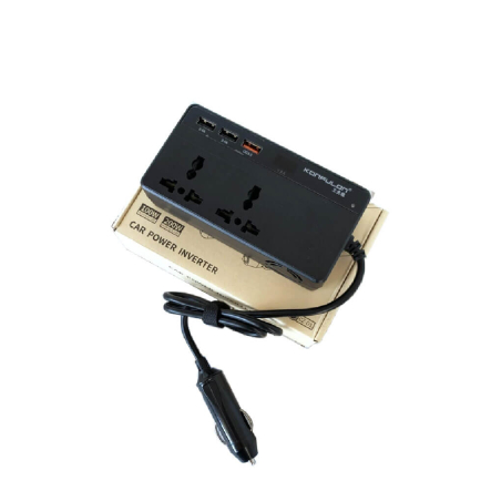 Инвертор напряжения Konfulon CZ-01, 200W, 24B + 100W, 12B + 12В/220В, approximated,.2 розетки, 3 USB 