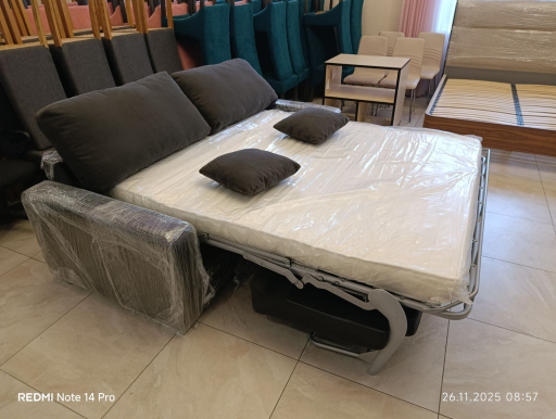 Диван Sits Lukas, ткань, Caleido dark grey, ножки - black, 216*100*88/48 мм., 2772586 - 3