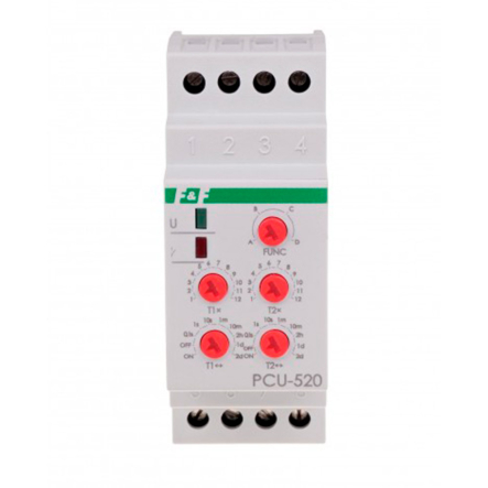Реле часу універсальне F&F PCU-520, 220В, 16А - 1
