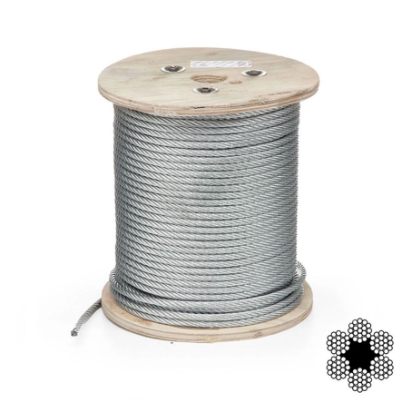 Трос оцинкованный d-8 DIN 3060 (6х19)