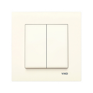 Вимикач 2 кл., VIKO KARRE, 90960102, крем