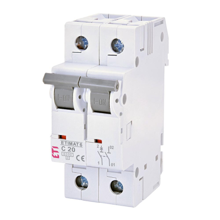 Автоматический выключатель ETIMAT 6 1p+N С 20А (6 kA), 2142517 - 1