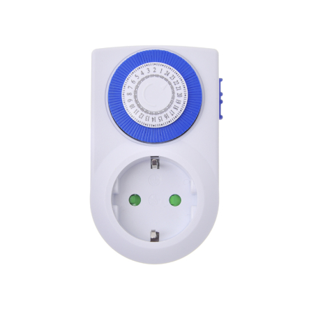 Розетка з таймером Feron ТМ50, 230В, 16А, 3500Вт, білий, добовий, 23238, 3139 - 1