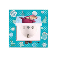 Розетка VIKO KARRE KIDS, &quot;Маша взимку&quot;, з кришкою, 90962723         