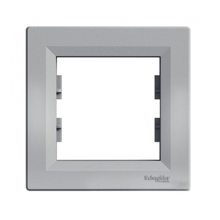 Рамка 1-постова, горизонтальна, Schneider Electric ASFORA, алюміній, ЕРН5800161 - 1