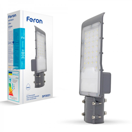 Світильник консольний світлодіодний FERON, SP3031, 30W, 6500K, 230V, IP65 - 1