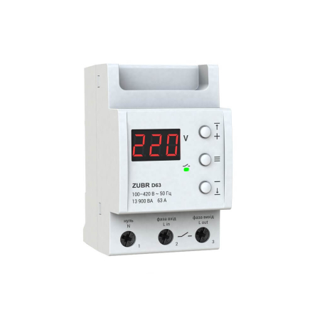 Реле напряжения ZUBR D63, однофазное - 1