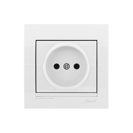 Розетка Lezard DERIY без заземления, белая, 702-0202-121 - 1