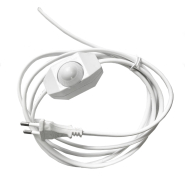 Шнур для бра з диммером LEDium 2м, білий, С17559