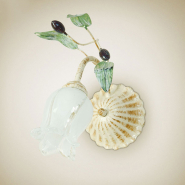 Бра N&amp;B Light "ОЛИВКА" 11411, (1 л.) крем/коричневый/зеленый, плафон белый