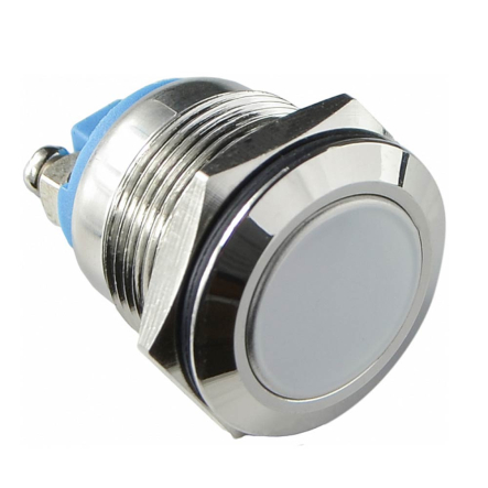 TY 19-211A Scr Кнопка металлическая, АСКО-УКРЕМ, A0140010104, плоская 19мм 1NO, винтовое соединение