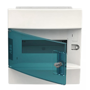Щит розподільчий ABB MISTRAL, 1SLM004100A1202, 8 модулів, вбудований, (прозорі дверцята)