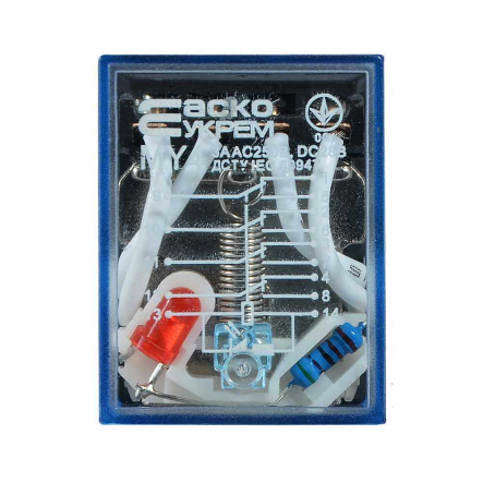 Реле промежуточное АСКО MY4, AC 3A, DC 24 В, A0090010015