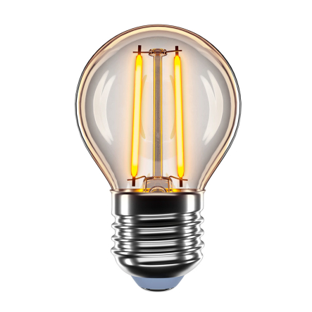 Лампа LED Filament VELMAX Amber 4 Вт, 2200K, E27, 220 В, G45 янтарна - 1