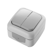 Выключатель VI-KO Palmiye 2-кл, серый, 90555502