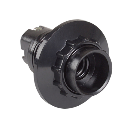 Патрон карболіт, з кільцем, Е14, чорний, IEK, EPK21-04-02-K01 - 1