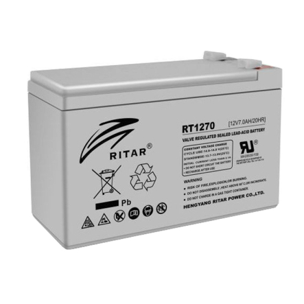 Аккумуляторная батарея AGM RITAR RT1270.Gray Case.12V 7.0Ah (151x65x94(101))) Q10 - 1