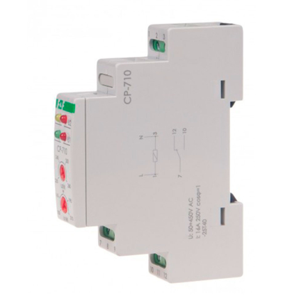 Реле напряжения F&F CP-710, однофазное, 10А