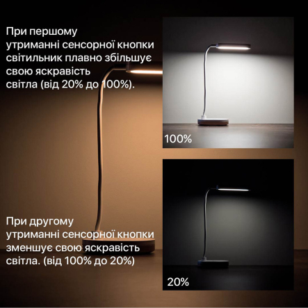 Настольная лампа аккумуляторная VIOLUX LINERA 5W 200Lm 4200K 1200mAh белая, 540005