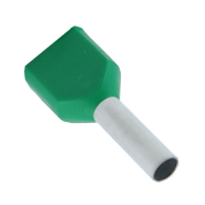 Наконечник втулочный TNSy 5500131, ТЕ 2510, з ізоляцією, для 2-х дротів, зелений (упак. - 100 шт.)