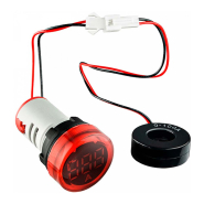 Вольтметр круглий АСКО-УКРЕМ ED16-22VD, A0190010016, 30-500В АС, червоний, врізний монтаж