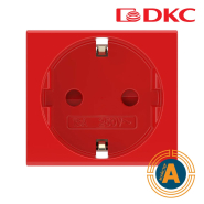 Розетка силовая VIVA ДКС, 45015,16А, красная