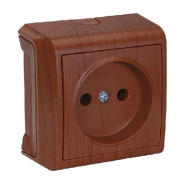Розетка без заземления, VIKO VERA, 90682207, красное дерево