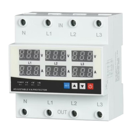 Реле контроля напряжения SEZ VP-100A, 100А, 3 фазный