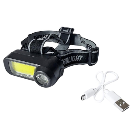 Фонарь налобный LEMANSO LMF9322, COB LED, 5 Вт+1 Вт, с линзой - 1