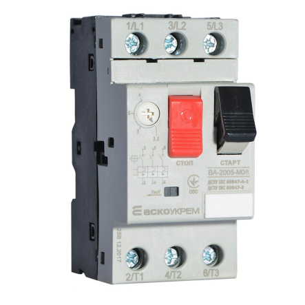 Автоматический выключатель защиты двигателя АСКО-УКРЕМ ВА-2005 М08, 2,5-4А, A0010050003