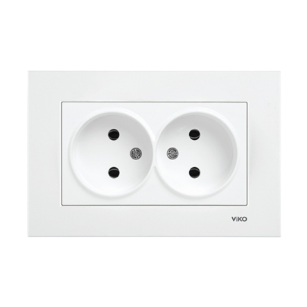 Розетка подвійна VIKO KARRE, 90960055, білий - 1