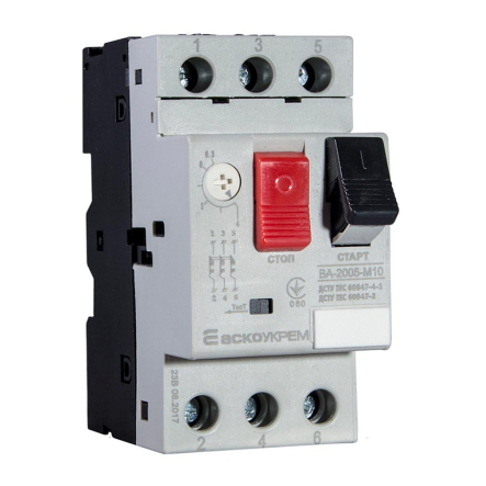 Автоматический выключатель защиты двигателя АСКО-УКРЕМ ВА-2005 М10, 4-6,3А, A0010050004