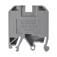 Клеммник винтовой JXB-6х35 серый, АСКО-УКРЕМ, A0130010003