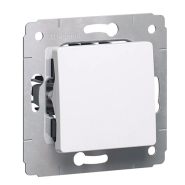 Вимикач прохідний 10А 250В, Legrand Cariva, 773606, білий