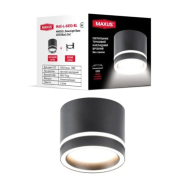 Світильник точковий накладний-врізний MAXUS L Downlight Base MAX-L-GX53-BL, GX53 Black 2in1, 85х80мм