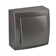 Вимикач одноклавішний накладний антрацит NILSON Themis, 26161001